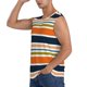 thumbnail image 3 of Fotbe Colorful Pastel Stripes Men's Camiseta sin Mangas Estampada para Hombres, Playera Casual para Gimnasio, Entrenamiento, Playa-Large, 3 of 7