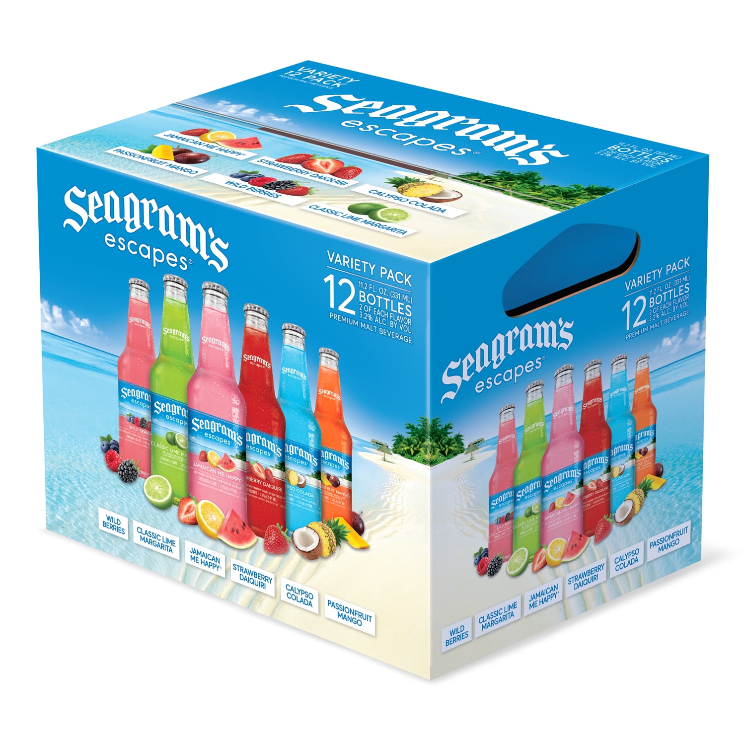 Seagram's Escapes Cocktail Variety Pack, 12 pack, 11.2 fl oz Walmart