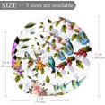 thumbnail image 2 of Humming Bird Roses Peony Round Soft Area Rugs 2.6ft Anti-Slip Cute Circle Carpet for Teen Girls Room, Circular Rug for Nursery Room, Dorm, Cute Room Decor for Baby, 2 of 7