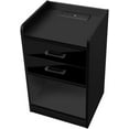 thumbnail image 2 of nightstand with 2 Drawers and cabinets, Wireless Charging and Remote Control of LED Light (Black), 2 of 9