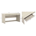 thumbnail image 3 of Novara Contemporary 60" Writing Desk in Whitewashed Oak (2-Drawer), 3 of 8