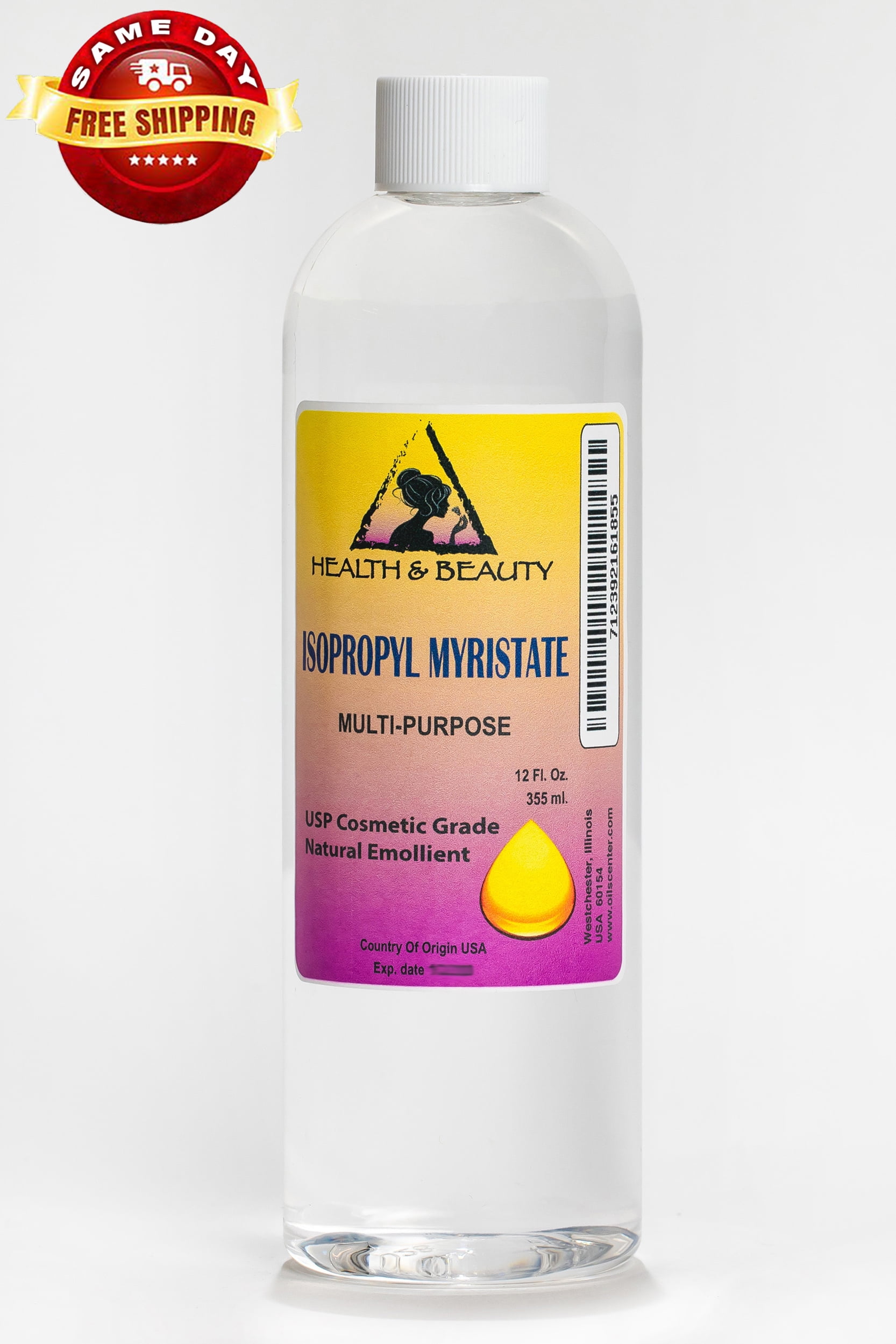 ISOPROPYL MYRISTATE IPM NATURAL SURFACTANT USP GRADE LIQUID 100 PURE