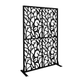 thumbnail image 3 of Danolapsi Metal Privacy Screens,74" H x 47.2" W Outdoor and Indoor Divider with Free Standing Decorative Privacy Screen for Balcony Patio Garden Room Divider, 3 of 8
