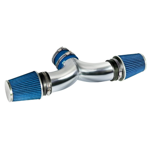 Rtunes Racing Short Ram Air Intake Kit Filter Combo BLUE Compatible For 05-10 Jeep Grand Cherokee V8 / 06-10 Jeep Commander V8 / 06-10 Grand Cherokee 6.1L SRT8 V8 with DUAL filters …