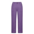 thumbnail image 4 of XFLWAM Women's Sweatpants Baggy High Waisted Straight Leg Lounge Pants Casua Lightweight Workout Athletic Pants Joggers with Pockets Purple M, 4 of 6