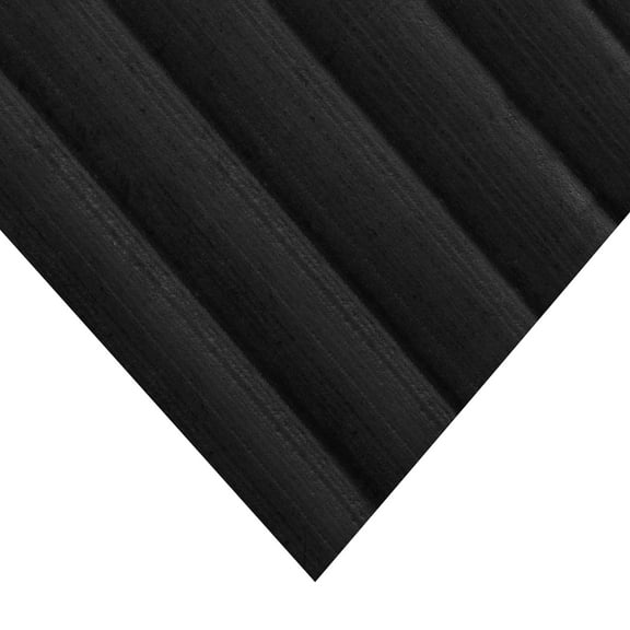 Black Digital Print Corrugated Polypropylene Sheet - 4mm Thick x 12" Wide x 12" Long