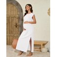 thumbnail image 2 of Vestido de mernidad sin mangas, casual, holgado, sin arrugas, con bolsillos, largo, 2 of 5
