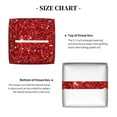 thumbnail image 5 of Naloa Red Glitter Tissue Box CoverLeather Tissue Holder Square Facial Tissue Case Facial Paper Organizer Dispenser for Bathroom, Vanity Countertop, Tabletop, Car, 5 of 8