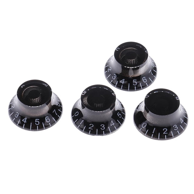 Perillas de control de guitarra eléctrica Yuyangstore 4 Piezas negro