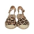 thumbnail image 4 of Breckelles CE04 Women Leopard Cap Toe D'Orsay Slingback Espadrille Flat, 4 of 6