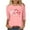 Pink 02, variant on Womens Tops Valentine Day Heart Printed 3/4 Sleeve Crewneck Lightweight Casual Tee Tops Ladies T-Shirts
