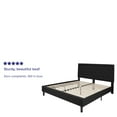 thumbnail image 5 of Emma + Oliver King Size Panel Tufted Upholstered Platform Bed in Black Fabric, 5 of 13