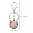 thumbnail image 2 of WHAMVOX 1Set Litchi Keychain Bling Crystal Fruit Pendant For Women And Girls Everyday Use And present Giving, 2 of 8