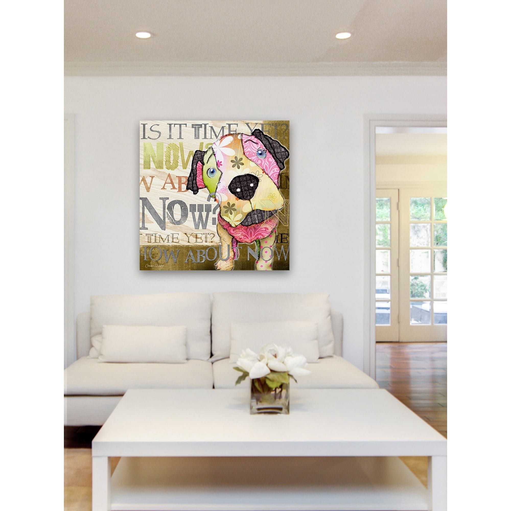 Marmont Hill - "Now Puppy" by Connie Haley Painting Print on Wrapped Canvas