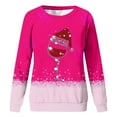 thumbnail image 4 of FUZHIQ Christmas Sweatshirts for Girl Long Sleeve Red Glass Print Crewneck Sweatshirt Winter Soft Warm Pullover Top Xmas Blouses, 4 of 4