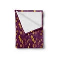thumbnail image 2 of Autumn Soft Flannel Fleece Blanket, Composition of Nature Warm Tones Cozy Abstract Autumn Leaves Illustration, Cozy Plush for Indoor and Outdoor Use, 70" x 90", Plum and Earth Yellow, by Ambesonne, 2 of 5