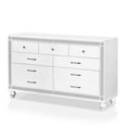 thumbnail image 3 of Furniture of America Xulu Contemporary Solid Wood 7-Drawer Dresser in White, 3 of 6