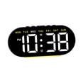 thumbnail image 3 of Pantalla de temperatura del reloj de alarma digital LED Pantalla de 4 niveles con luz ambiental Fecha de luz CLAVE de TABLA para LA OFICINA DEL amarilla, 3 of 8