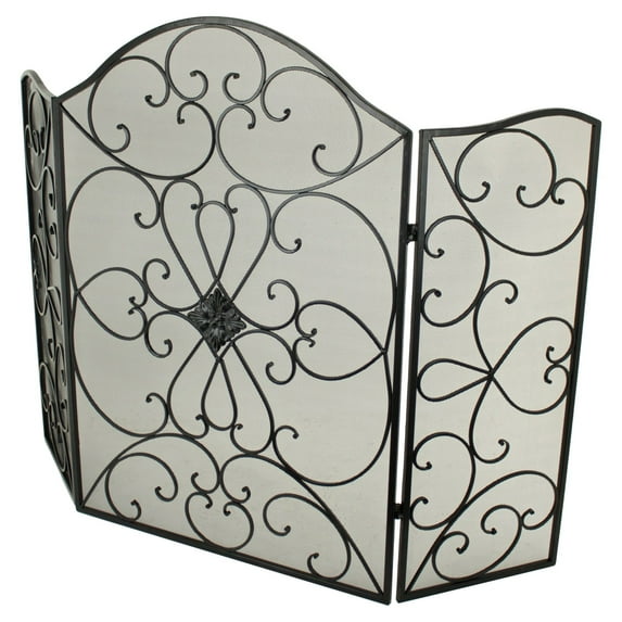 Aspire Home Accents Monty Black Metal Fire Screen