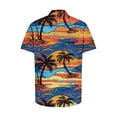 thumbnail image 5 of Lumeqa Mens Hawaiian Shirt Short Sleeve Button Down Shirts Tropical Floral Summer Beach Shirts, 5 of 5