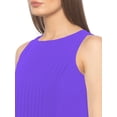 thumbnail image 4 of eloria Women's Georgette Pleated Boat Neck Sleevless Summer Casual Midi Dress, Color : Violet | Size : XS, 4 of 5