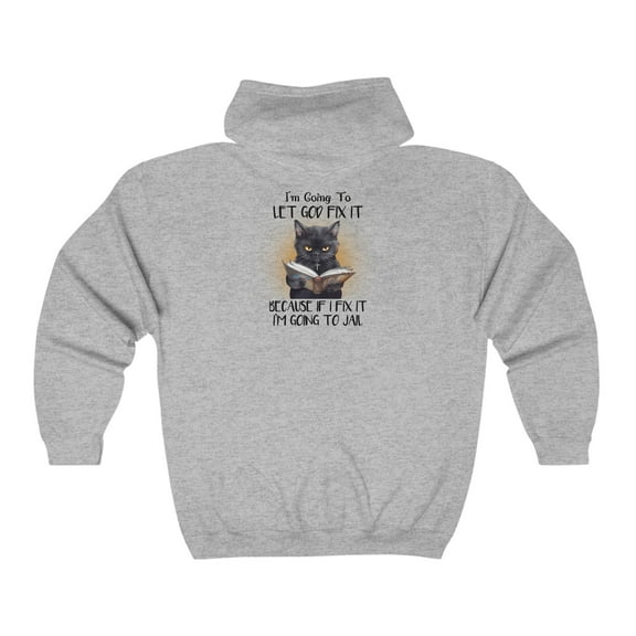 Cat Full Zip Hooded Sweatshirt