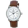 thumbnail image 1 of Zeppelin 100 Jahre GMT Leather Strap Silver Dial Automatic 86661 Men's Watch, 1 of 4