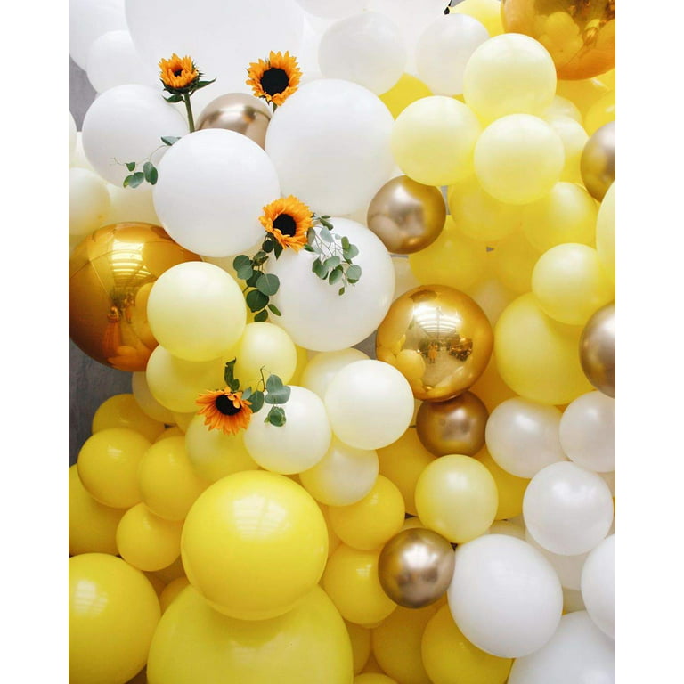 12 Latex Balloons, Pastel Yellow