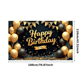 thumbnail image 5 of Yatrandify Decorative Design Happy Birthday Banner Colorful Balloons Celebration Banner for Birthday Party Celebration, 5 of 8