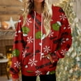 thumbnail image 2 of Ugly Christmas Hoodies Long Sleeve Pullover Casual Loose Sweatshirts Deep Red XXL, 2 of 5