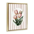 thumbnail image 2 of Stupell Industries French Country Vintage Tulips on Stripes Gold Floating Frame Canvas Art, 25 x 31, by Ink Drop Loft, 2 of 8