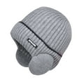 thumbnail image 5 of Snow Hats Slouchy Beanie Hat Toboggan Hats Rib Knit Beanie Knit Chunky Snow Cap Beanie Skull Cap Ribbed Crossed Chunky Cable Knit Winter Running Hat Multicolor One Size, 5 of 5