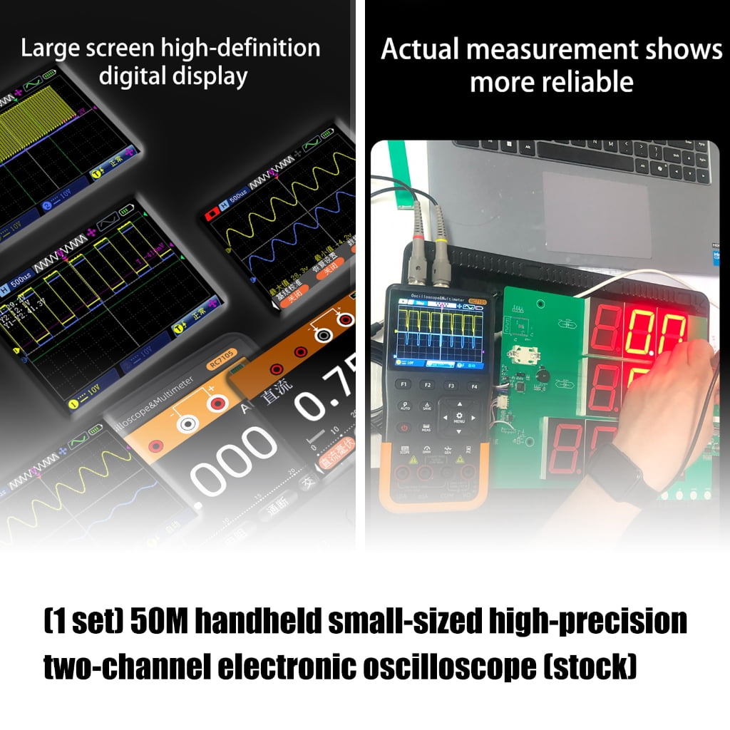Easy to Use 50M Digital Oscilloscope with Clear Display Suitable for Begin