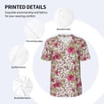 thumbnail image 3 of Hirioo Rose Mix Leopard 4 for Men's Baseball T-shirt Shirts Short Sleeve Casual Summer Button Stretch T Shirts,Size S-4XL-XX-Large, 3 of 7