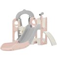 thumbnail image 6 of CIPACHO 5 in 1 Toddler Slide and Swing Set, Kids Playground Climber Slide Playset with Telescope, Kids Indoor Outdoor Play Equipment, Pink, 6 of 13