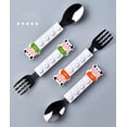 thumbnail image 2 of Jinsinto Children's cutlery set with case, stainless steel children's fork and spoon with, 2 of 5