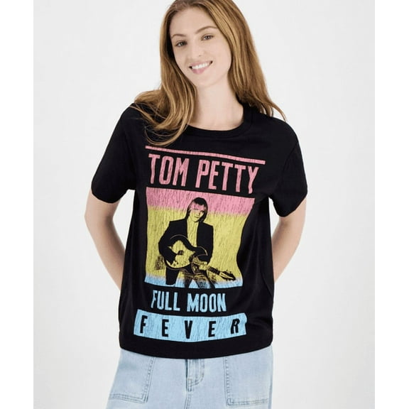 Love Tribe Juniors' Tom Petty Full Moon Cotton Tee - Black