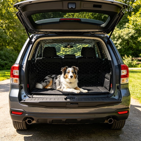 Dog Car Backseat Barrier Adjustable Puppy Barrier Net Elastic Pet Isolation Mesh with Hooks Vehicle Travel Dog Fence for All Cars Safe Driving Easy to Install 27.56x47.24 Inch