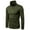 Olive green, variant on Aoochasliy Mens Hoodies Pullover Christmas Solid Turtleneck Slim Fit Winter Pullover Warm Bottoming Casual Blouses