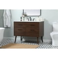 thumbnail image 2 of Elegant Decor Boise 42" MDF Single Bathroom Vanity with Backsplash in Walnut, 2 of 8