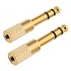 thumbnail image 3 of BRIGHTFUFU Adaptador de Audio de 3,5mm hembra a conector macho de 6,5mm, adaptador estéreo de Metal para micrófono, auriculares y altavoz, 2 uds., 3 of 7