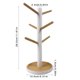 thumbnail image 4 of Estante de madera para tazas para beber, taza de agua, soporte para colgar, soporte para almacenamiento de cocina, organizador para el hogar, color blanco Jumpingount HA003833-02, 4 of 7
