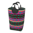thumbnail image 1 of DouZhe 50L Rectangular Laundry Basket, Retro Tribal Native Style Green Prints Waterproof Foldable Laundry Hamper with Aluminum Handles, 1 of 6
