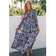 thumbnail image 4 of ABPHQTO Vestido largo a capas con volantes de loto salvaje para mujer, 4 of 5