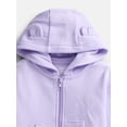 thumbnail image 2 of Wonder Nation Baby Zip Up Hoodie and Joggers Fleece Set, Sizes 0/3M-24M, 2 of 3