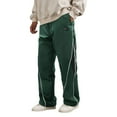 thumbnail image 2 of Men's Parachute Sweatpants,Y2k Baggy Track Pants with Pockets,Drawstring Wide Leg Casual Trousers Streetwear Dark Green L, 2 of 9