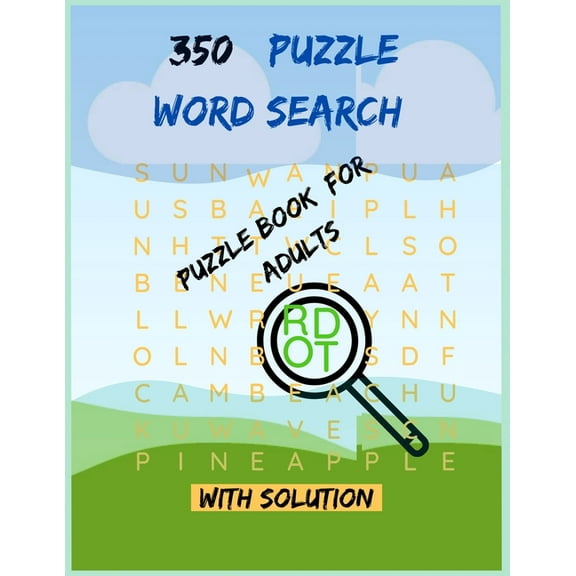 350 Word Search Puzzle Book For Adults: This Word Search Activity Book Cute and Amazing Gift For Girl, Boy, Adults, Chil, (Paperback)