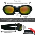 thumbnail image 2 of Bikershades Motorcycle Goggles Bike Riding Skiing Snowboarding Foam Cushion Sunglasses, 2 of 5