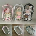 thumbnail image 4 of SDJMa Transparent PVC Doll Storage Backpack with Keychain – Waterproof Hanging Pouch for Collectible Figures, Travel, or Display (Black), 4 of 5