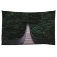 thumbnail image 2 of Tapiz de pared con puente forestal, para colgar en la pared, impresión decorativa, 200 x 150 cm 200x150cm, 2 of 9